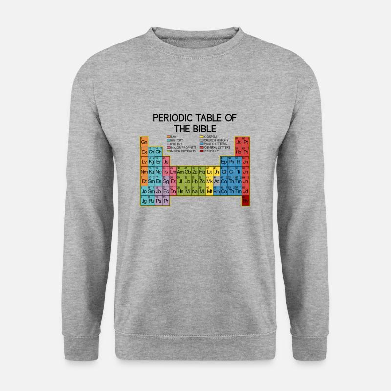 Bibel & Christliche Geschenke Bibelverse Jesus - Unisex Pullover - Weißgrau meliert