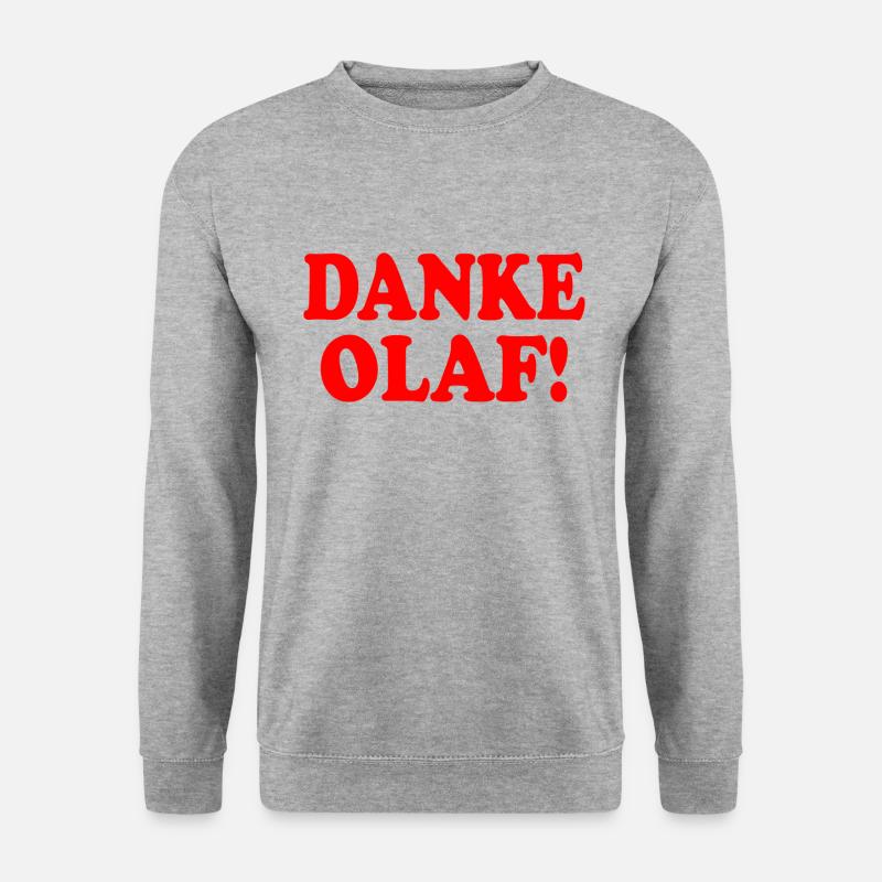Danke olaf - Unisex Pullover - Weißgrau meliert