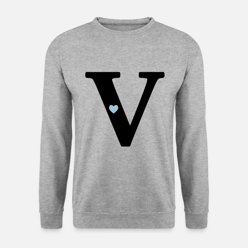 point V, point initial - Sweat-shirt Unisexe - gris chiné