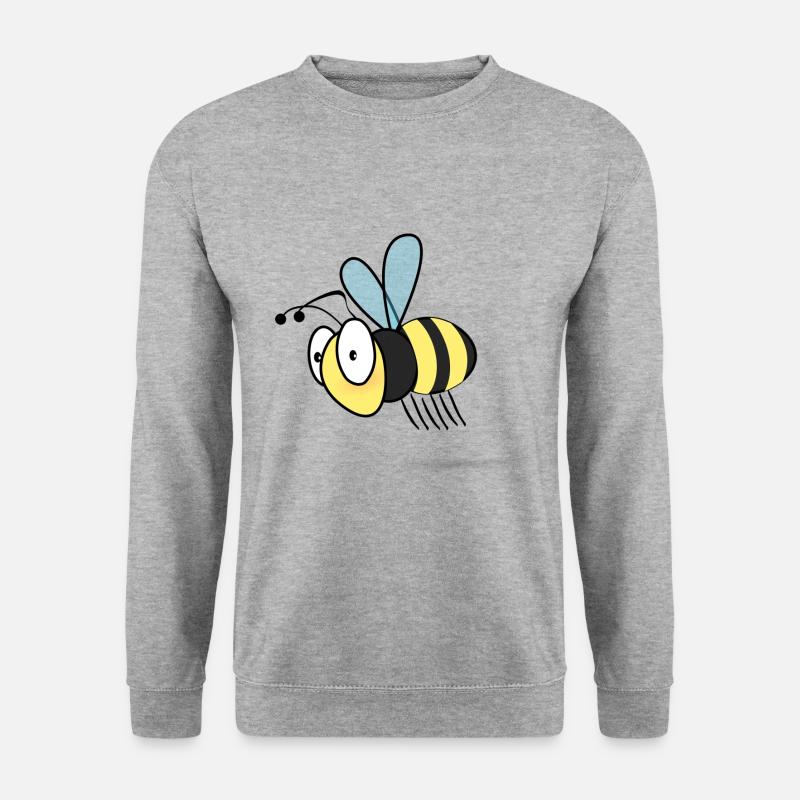 Honigbiene - Unisex Pullover - Weißgrau meliert