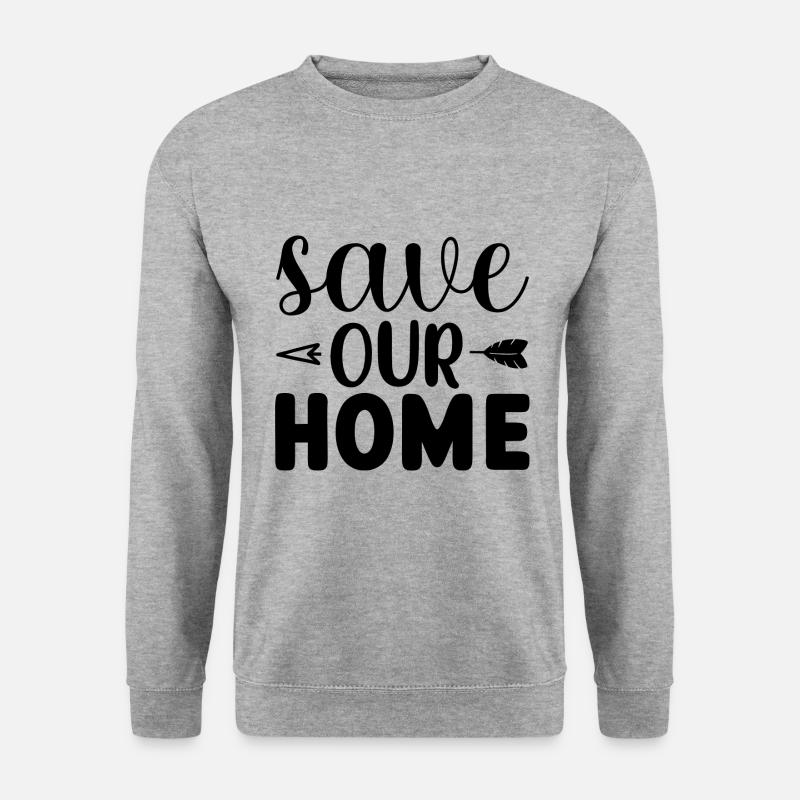 Save Our Home - Unisex Pullover - Weißgrau meliert