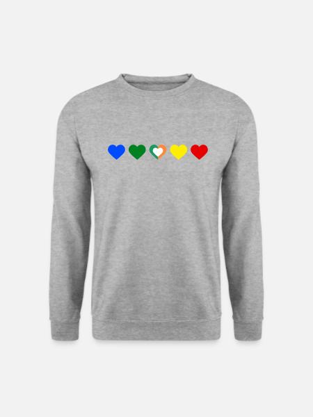 1D Love - Unisex Pullover - Weißgrau meliert