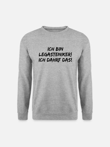 Ich bin Legastheniker! Ich darf das! - Unisex Pullover - Weißgrau meliert