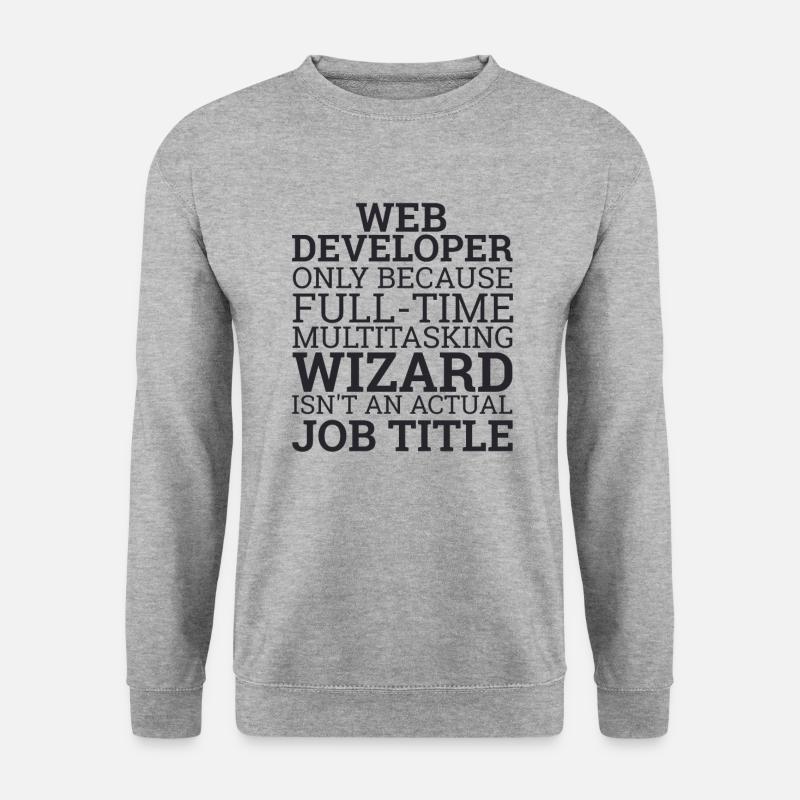 "Web Developer Wizard | Web Developer" - Unisex Sweatshirt - salt & pepper