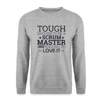 « Scrum Master Tough Enough » | « Scrum Master » - Sweat-shirt Unisexe - gris chiné - Devant - Alina (178cm) & Michal (187cm)