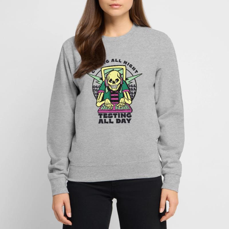 « Coding All Night Programmer | Programmeur » Sweat-shirt Unisexe