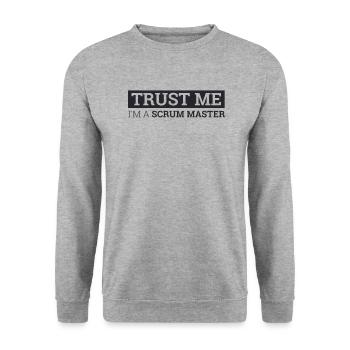 "Scrum Master Faites-moi confiance |" Scrum Master "" - Sweat-shirt Unisexe - gris chiné - Devant - Alina (178cm) & Michal (187cm)