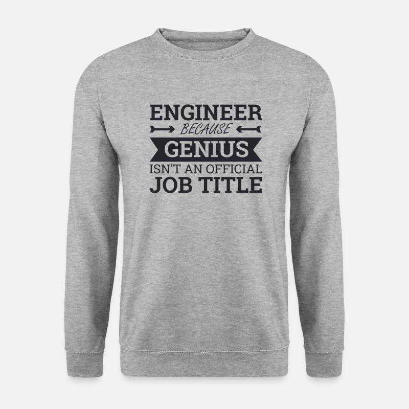 "Engineer Genius | Ingenieur" - Unisex Pullover - Weißgrau meliert