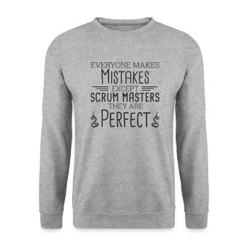 « Scrum Master Perfect perfect | » Scrum Master" » - Sweat-shirt Unisexe - gris chiné - Devant - Alina (178cm) & Michal (187cm)