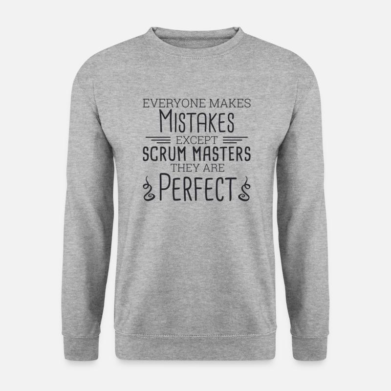 "Scrum Master Perfect | "Scrum Master"" - Unisex Pullover - Weißgrau meliert