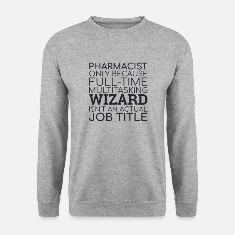 "Pharmacist Wizard | Apotheke" - Unisex Pullover - Weißgrau meliert
