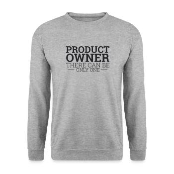« Product Owner Scrum | » Scrum Master" » - Sweat-shirt Unisexe - gris chiné - Devant - Alina (178cm) & Michal (187cm)