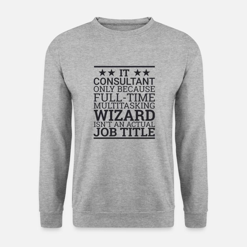 "IT-Consultant Wizard | IT Consultant" - Unisex Sweatshirt - salt & pepper