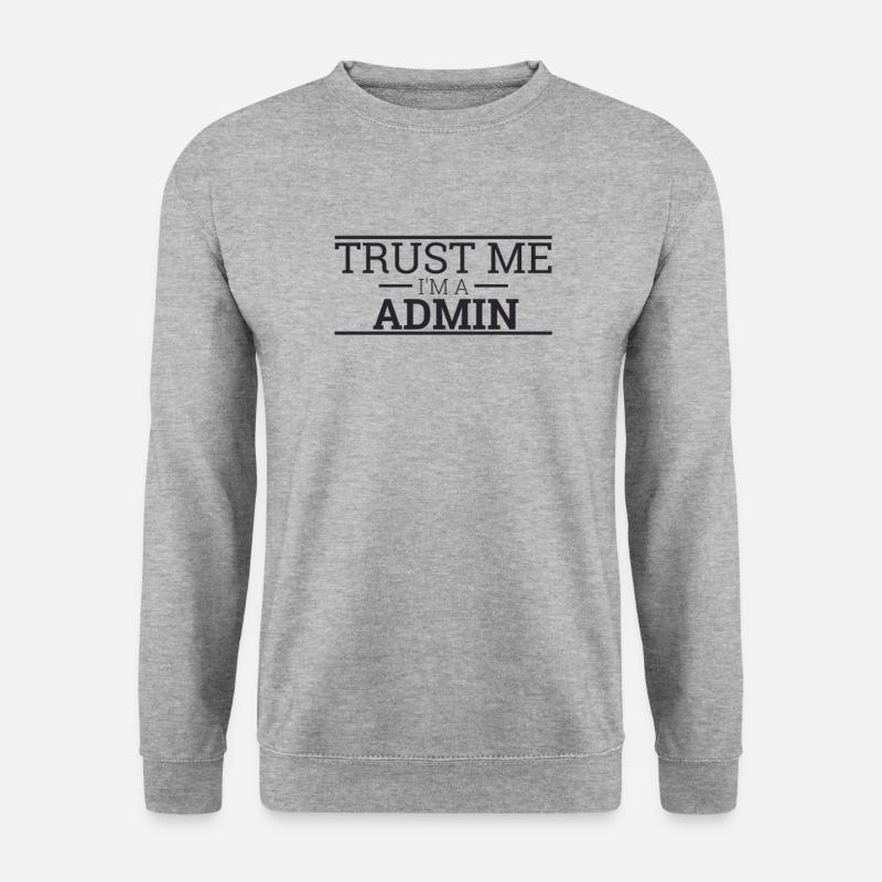 "Admin Trust | Admin" - Unisex Pullover - Weißgrau meliert