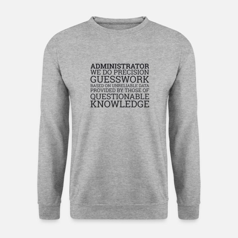 "Admin Guesswork | Admin" - Unisex Pullover - Weißgrau meliert