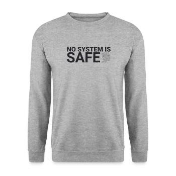 « Système de cybersécurité sécuritaire | Cybersécurité » - Sweat-shirt Unisexe - gris chiné - Devant - Alina (178cm) & Michal (187cm)