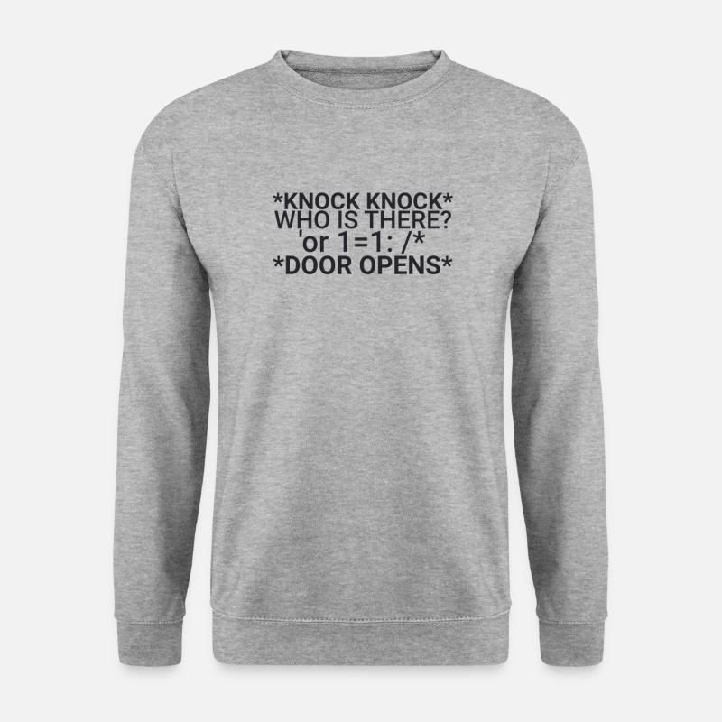 "Cybersecurity Knock | Cybersecurity" - Unisex Pullover - Weißgrau meliert