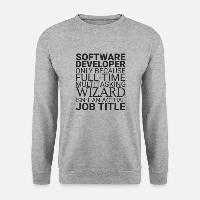 "Software Developer Wizard | Programmer" - Unisex Sweatshirt - salt & pepper