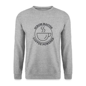 "Scrum Master Coffee | " Scrum Master"" - Unisex Sweatshirt - salt & pepper - Front - Alina (178cm) & Michal (187cm)
