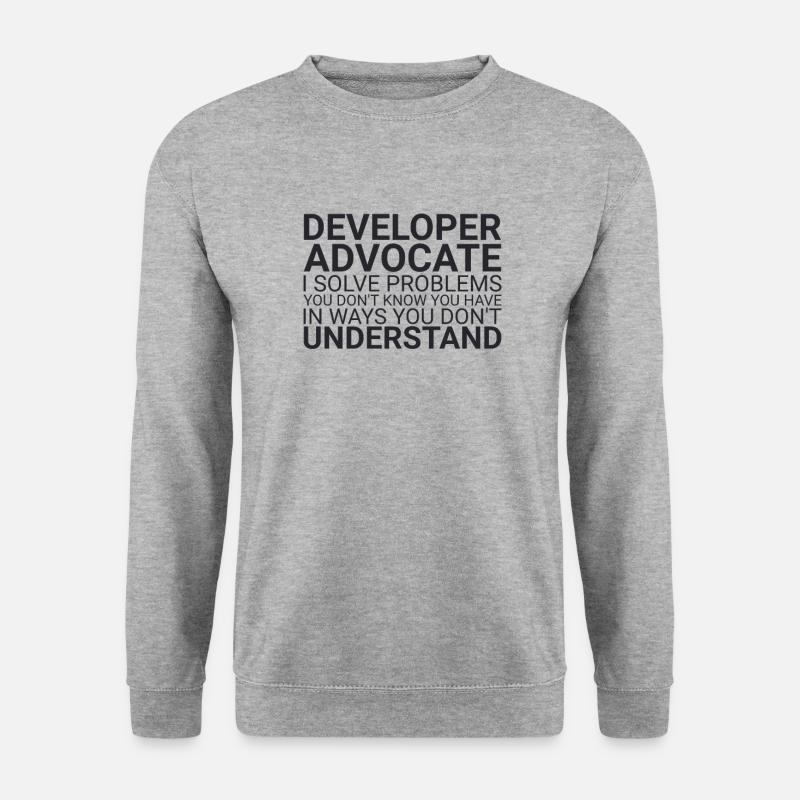 "Developer Advocate Problems | Developer Advocacy" - Unisex Sweatshirt - salt & pepper