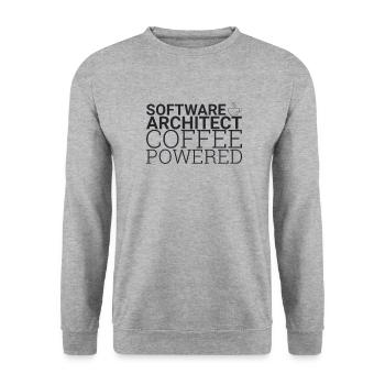 "Software Architect Coffee | Software Architektur" - Unisex Pullover - Weißgrau meliert - Vorne - Alina (178cm) & Michal (187cm)