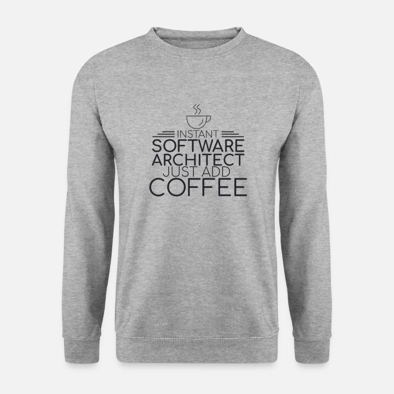 "Software Architect Coffee | Software Architektur" - Unisex Pullover - Weißgrau meliert