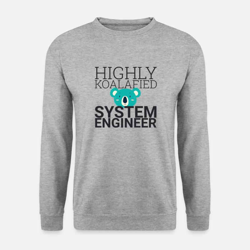 "System Engineer Koalafied | System Technology" - Unisex Sweatshirt - salt & pepper