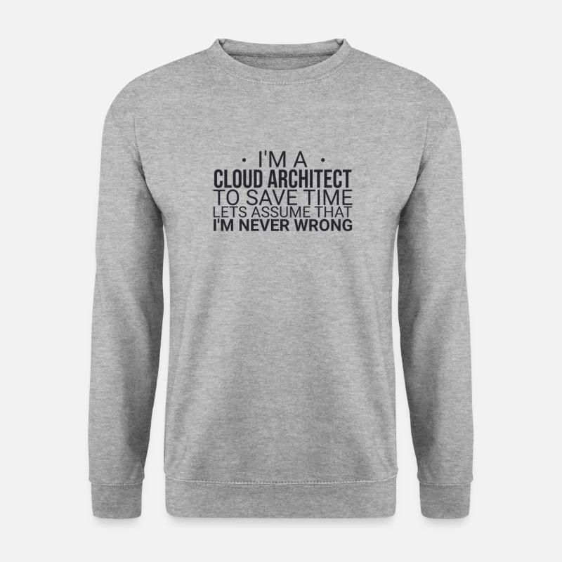 "Cloud Architect Time | Cloud Computing" - Unisex Sweatshirt - salt & pepper