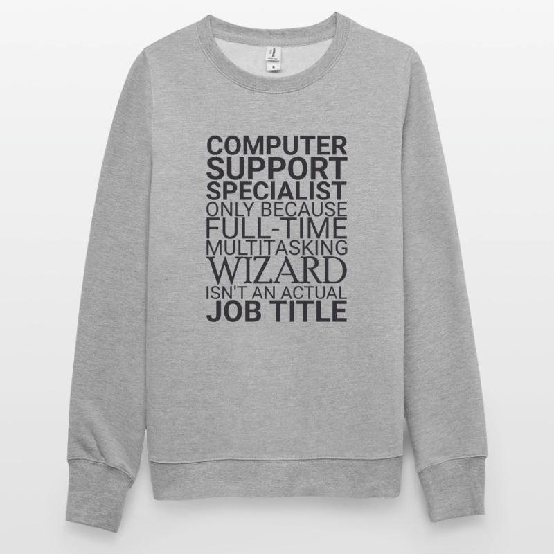 Computer Support Specialist Wizard | IT Support" Unisex Sweatshirt