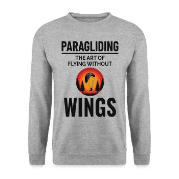 Paragliding Pilot Paraglider Thermals Outdoor - Unisex Sweatshirt - salt & pepper - Front - Alina (178cm) & Michal (187cm)