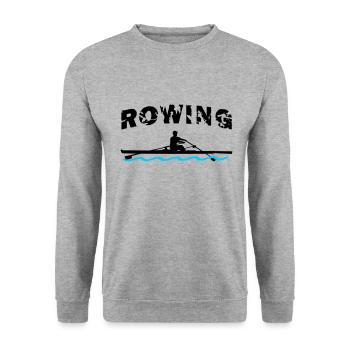 Rowing, Rowing boat, Rower - Unisex Sweatshirt - salt & pepper - Front - Alina (178cm) & Michal (187cm)