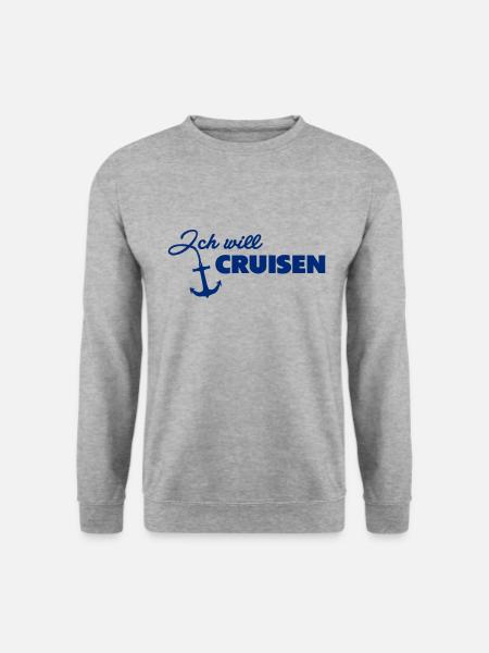 Ich will cruisen - Unisex Pullover - Weißgrau meliert