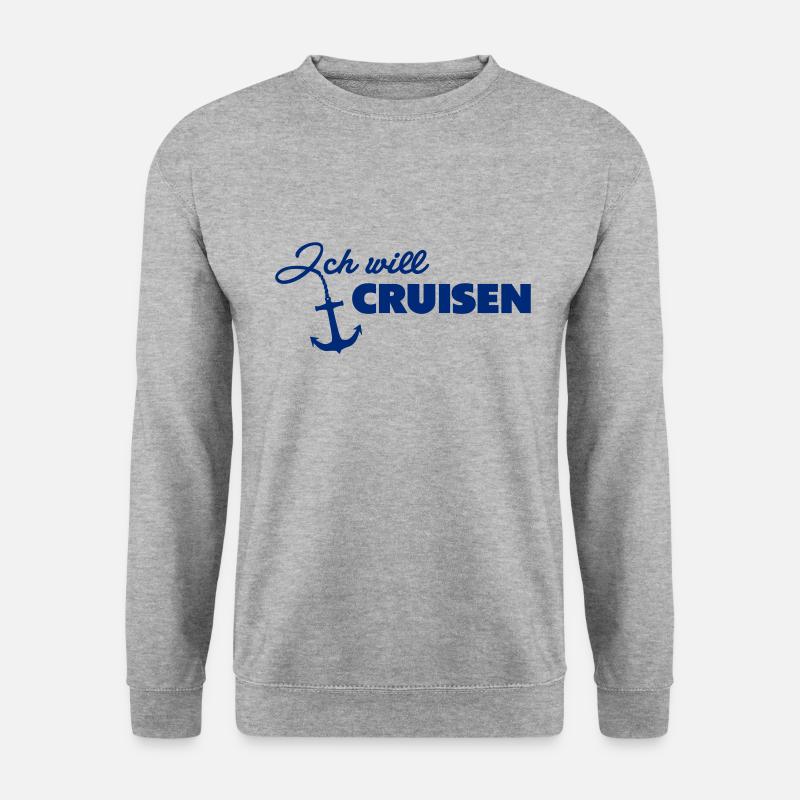 Ich will cruisen - Unisex Pullover - Weißgrau meliert
