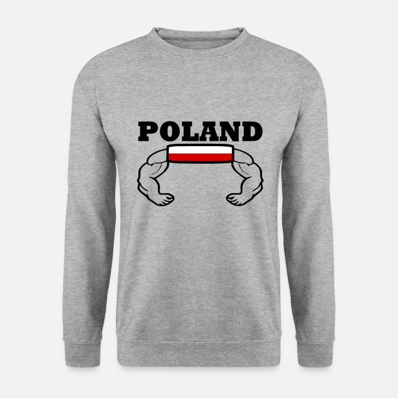 Polen - Unisex Pullover - Weißgrau meliert