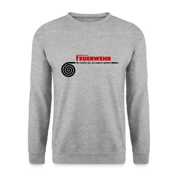 Wir helfen da wo andere gaffen - Unisex Pullover - Weißgrau meliert - Vorne - Alina (178cm) & Michal (187cm)