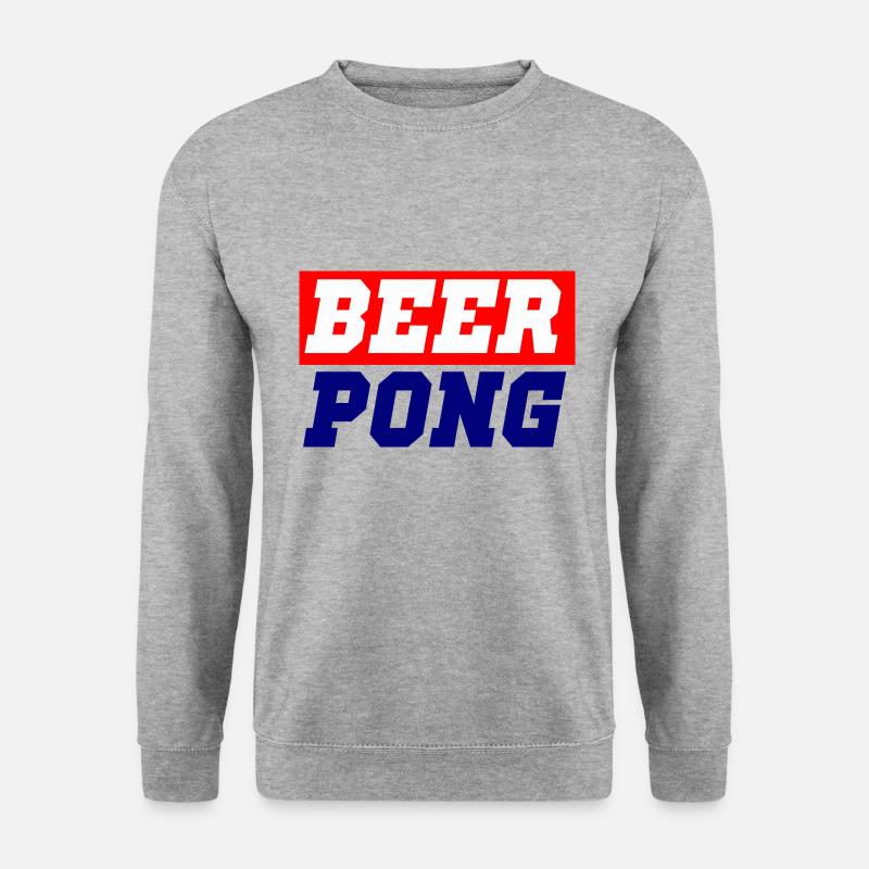 beerpong - Unisex Pullover - Weißgrau meliert