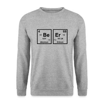 BEER - Sweat-shirt Unisexe - gris chiné - Devant - Alina (178cm) & Michal (187cm)