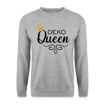 Deko Queen - Unisex Pullover - Weißgrau meliert - Vorne - Alina (178cm) & Michal (187cm)