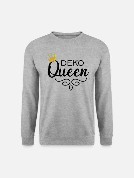 Deko Queen - Unisex Pullover - Weißgrau meliert