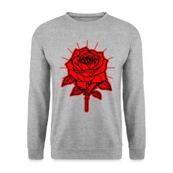 Épines de fleur de rose - Sweat-shirt Unisexe - gris chiné - Devant - Alina (178cm) & Michal (187cm)