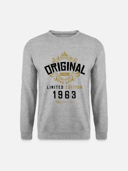 1963 limited edition birthday - Unisex Sweatshirt - salt & pepper