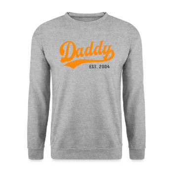 Daddy - Meilleur papa papa du monde - est. 2004 - Sweat-shirt Unisexe - gris chiné - Devant - Alina (178cm) & Michal (187cm)
