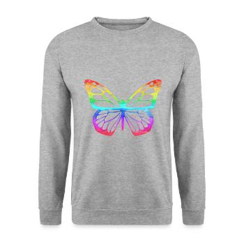 Butterfly gifts butterfly butterflies - Unisex Sweatshirt - salt & pepper - Front - Alina (178cm) & Michal (187cm)