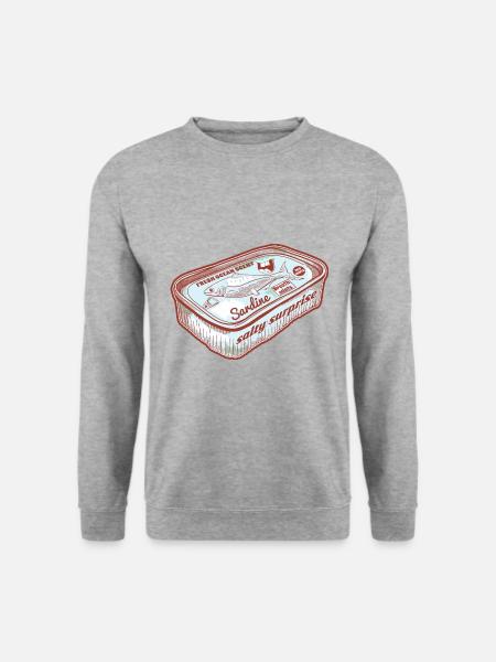 Funny Fish scented breath mints - Unisex Sweatshirt - salt & pepper