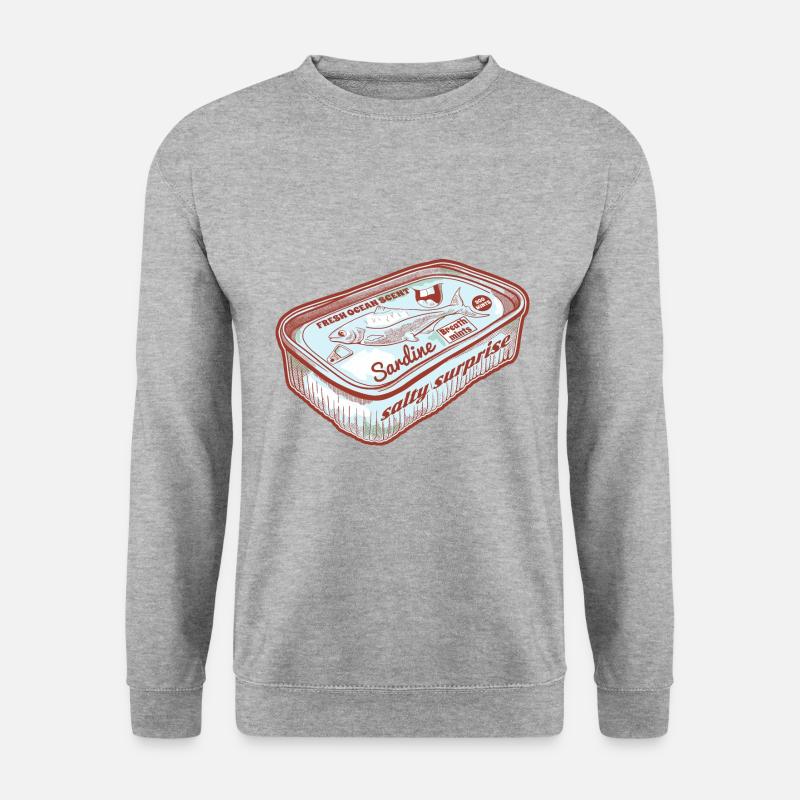 Funny Fish scented breath mints - Unisex Sweatshirt - salt & pepper