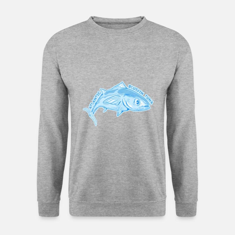 Roter Thun - Unisex Pullover - Weißgrau meliert