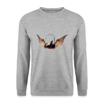 Bats have keen hearing - Unisex Sweatshirt - salt & pepper - Front - Alina (178cm) & Michal (187cm)