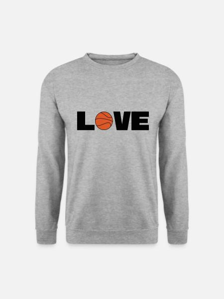 Love Basketball - Unisex Pullover - Weißgrau meliert