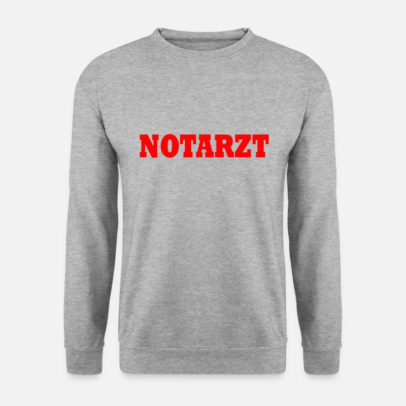 Notarzt - Unisex Pullover - Weißgrau meliert