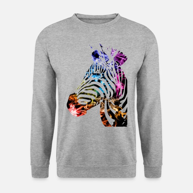 ZEBRA - Unisex Pullover - Weißgrau meliert
